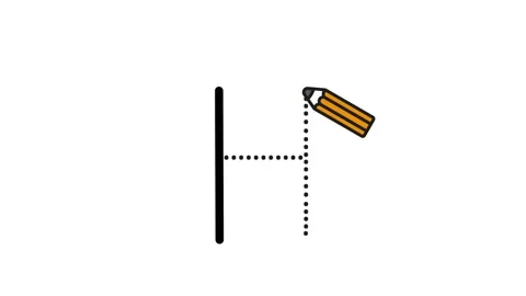 Write the letter H. Video ABC tutorial 스톡 동영상 157495255