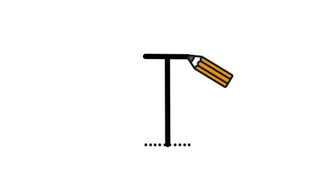 Write the letter I. Video ABC tutorial 스톡 동영상 157495256