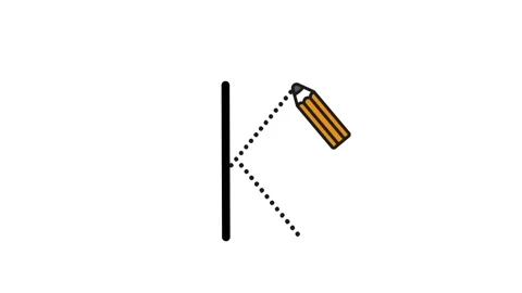 Write the letter K. Video ABC tutorial Stock Footage 157495261