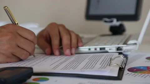 Write letter, writing article Stock Footage 67422044