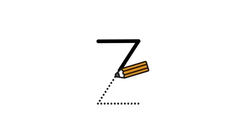Write the letter Z. Video ABC tutorial 스톡 동영상 157495309