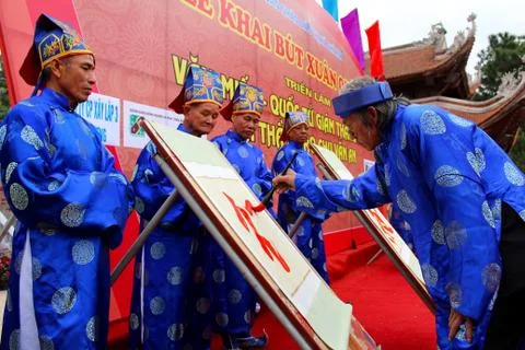 Write letters in the new year Foto stock