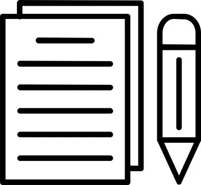 Write Line Icon Design Stock Illustration