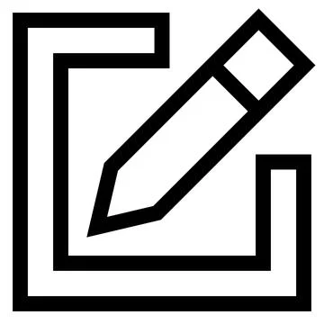 Write line icon vector illustration isolated on white background Stock Illustration