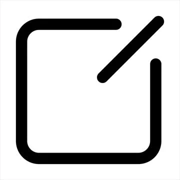 Write line icon vector illustration isolated on white background Ilustración de archivo