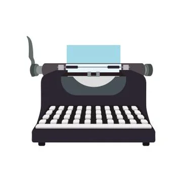Write machine technology retro vintage icon. Vector graphic Illustrazione stock
