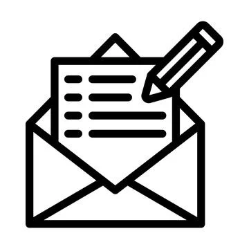 Write Mail Vector Icon Design Illustration Stock Illustration