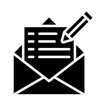 Write Mail Vector Icon Design Illustration Illustrazione stock