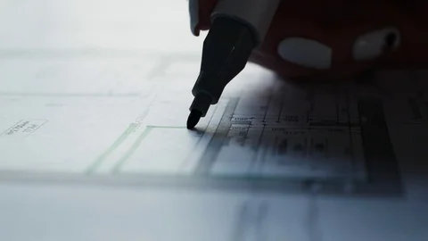 Write a marker on paper Stock Footage 106749108