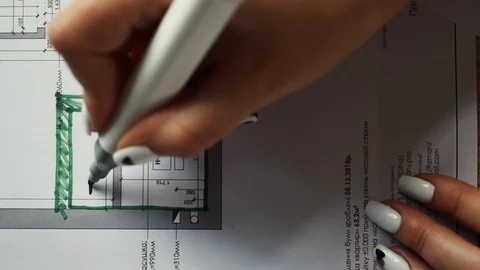 Write a marker on paper Stock Footage 106749115