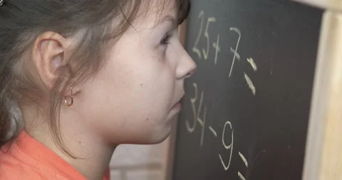 Write math with chalk. Stock Footage 164428943