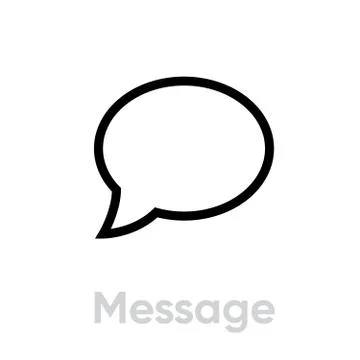Write message chat icon. Editable line vector. Illustrazione stock