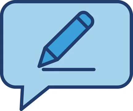 Write Message, Edit Chat, Feedback Note Stock Illustration