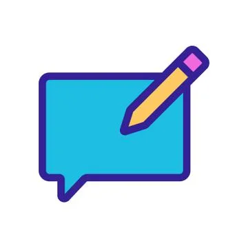Write a message icon vector. Isolated contour symbol illustration Stock Illustration