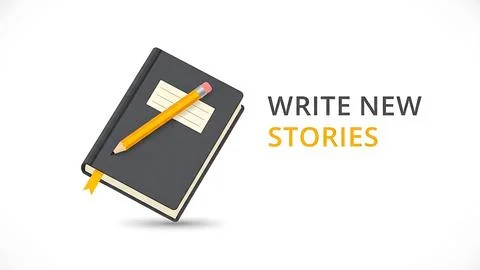 Write new stories Illustrazione stock