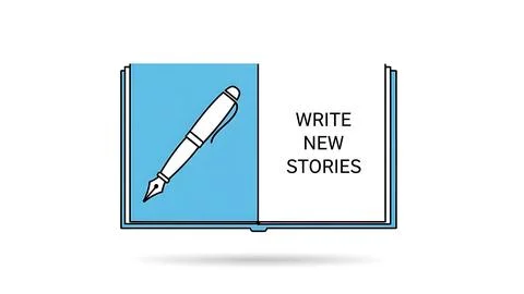 Write new stories Stock Illustration