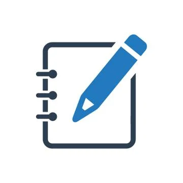 Write a Note Icon Stock Illustration