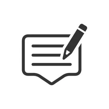 Write a Note Icon Illustration