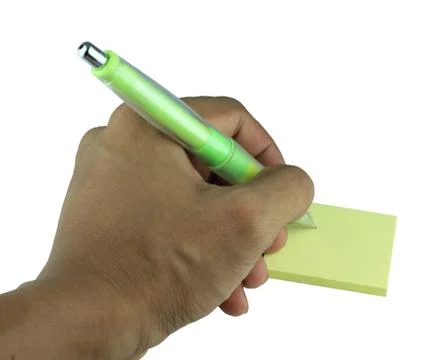 Write a note Stock Photos