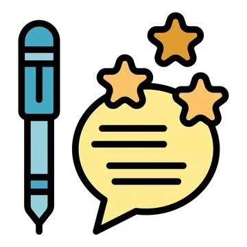 Write online review icon vector flat Stock Illustration