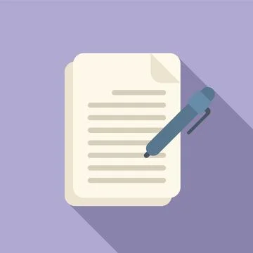 Write paper idea icon flat vector. Business solution Illustrazione stock