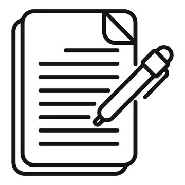 Write paper idea icon outline vector. Business solution Illustrazione stock