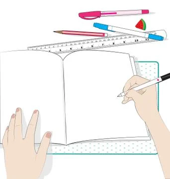 Write paper Illustrazione stock