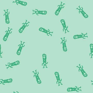 Write pen character line vector seamless pattern Stock Illustration