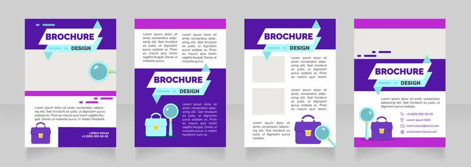 Write perfect elevator pitch blank brochure design Stock Illustration