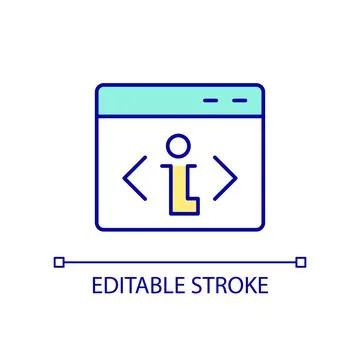 Write programming code RGB color icon Illustration