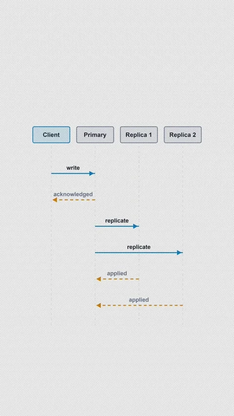Write Replication Clean No Text Protocol Sequence Diagram 4K Vertical 9x16 Light 库存影片 339518819