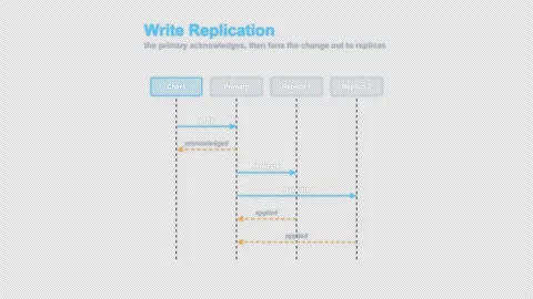 Write Replication Labeled Protocol Sequence Diagram Animation Alpha 4K Видео 339516741