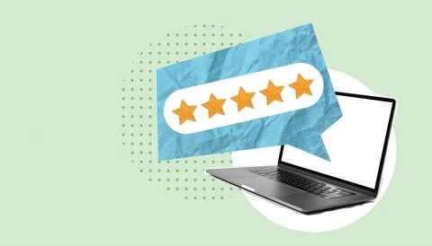 Write a review. a collage based on the review. write a positive review of the Stock Photos