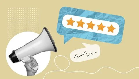 Write a review. a collage based on the review. write a positive review of the Stock Photos