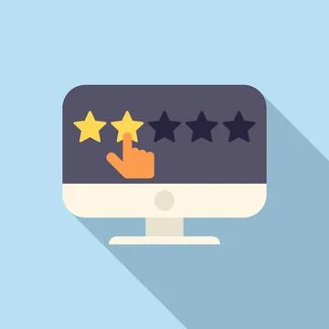 Write review icon flat vector. Medal award Illustrazione stock