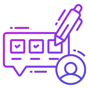 Write review icon, Survey and Feedback, modern vector illustration 스톡 일러스트