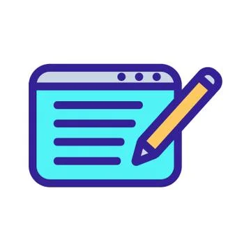 Write a review of the vector icon. Isolated contour symbol illustration Stock Illustration