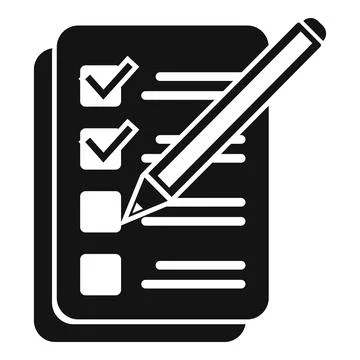 Write task icon simple vector. Work project Illustrazione stock