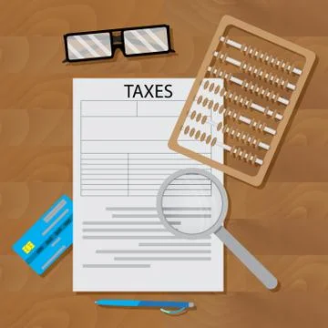 Write tax form Stock Illustration