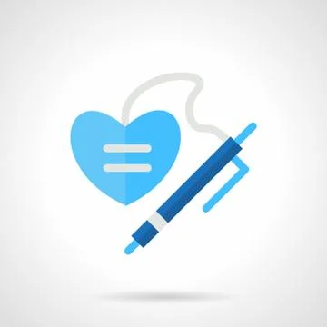 Write a Valentines greeting flat vector icon Stock Illustration