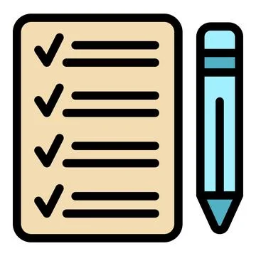 Write wishlist icon vector flat Illustrazione stock