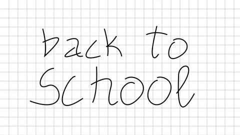 Write the word back to school with a pen.  2D animation. Clip footage 4k Stock Footage 157474494