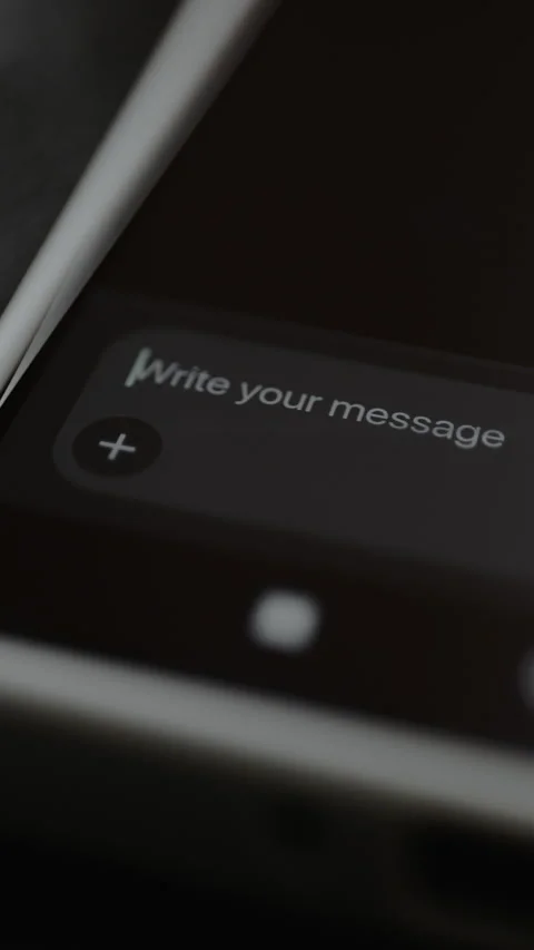 Write your message input field of the AI chat app Stock Footage 328822187