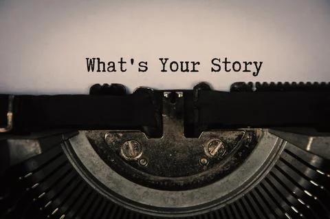 Write your story text on an old vintage typewriter. Lifestyle concept Stock Photos