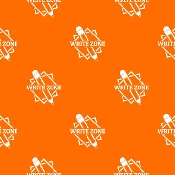 Write zone pattern vector orange イラスト素材