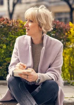 Writer is going to write some kind of good idea Stock Photos