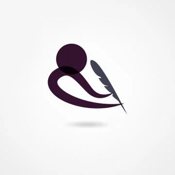 Writer icon Illustrazione stock
