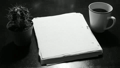 Writer Notepad Pen Table Ready to be Creative Stock Video Stock Footage 11124433