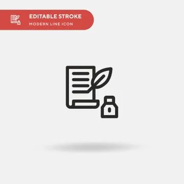 Writer Simple vector icon. Illustration symbol design template for web mobile Stock Illustration