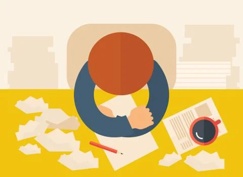 Writer taking notes Stock Illustration